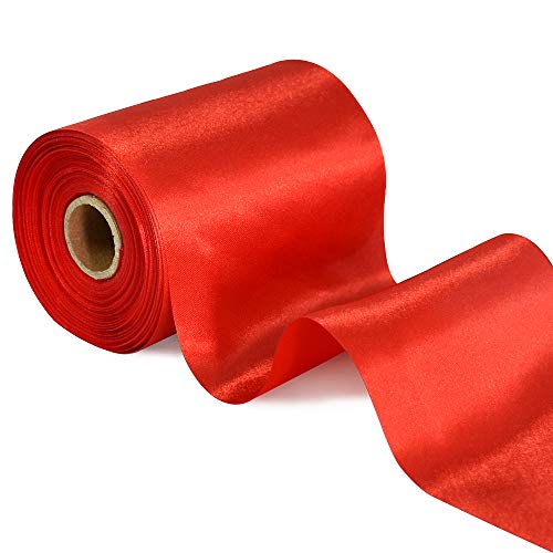 TONIFUL 10cm x 10M rotes band breit geschenkband große schleife satinband für auto Bogen Große Eröffnungszeremonie Schleifen Dach- und Außendekoration Partydekoration Stuhl Hochzeit Der Valentinstag TONIFUL 10cm x 10M rotes band breit geschenkband große schleife satinband für auto Bogen Große Eröffnungszeremonie Schleifen Dach- und Außendekoration Partydekoration Stuhl Hochzeit Der Valentinstag von TONIFUL