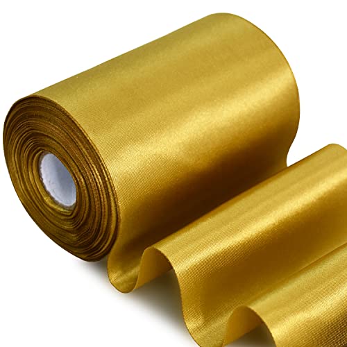 TONIFUL 10cm x 20M Tiefes Gold band breit geschenkband große schleife satinband für auto Bogen Große Eröffnungszeremonie Schleifen Partydekoration Stuhl Hochzeit Der Valentinstag Weihnachten TONIFUL 10cm x 20M Tiefes Gold band breit geschenkband große schleife satinband für auto Bogen Große Eröffnungszeremonie Schleifen Partydekoration Stuhl Hochzeit Der Valentinstag Weihnachten von TONIFUL