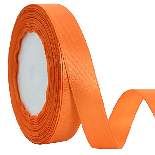 TONIFUL 15 mm x 22 m orangefarbenes Satinband, breit, solides Stoffband für Hochzeit, Auto, Zeremonie, große Eröffnung, Stuhlschärpe, Haarnähen, Basteln, Geschenkverpackung, Hochzeit, Party, TONIFUL 15 mm x 22 m orangefarbenes Satinband, breit, solides Stoffband für Hochzeit, Auto, Zeremonie, große Eröffnung, Stuhlschärpe, Haarnähen, Basteln, Geschenkverpackung, Hochzeit, Party, von TONIFUL