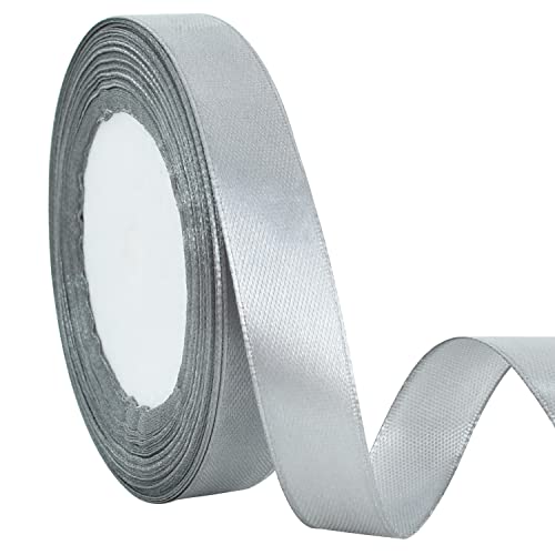TONIFUL 15 mmx22 m Silberfarbenes Satinband, breit, massives Stoffband für Hochzeit, Auto, Schneiden, Zeremonie, große Öffnung, Stuhlschärpe, Haarnähen, Handwerk, Party, Dekoration TONIFUL 15 mmx22 m Silberfarbenes Satinband, breit, massives Stoffband für Hochzeit, Auto, Schneiden, Zeremonie, große Öffnung, Stuhlschärpe, Haarnähen, Handwerk, Party, Dekoration von TONIFUL