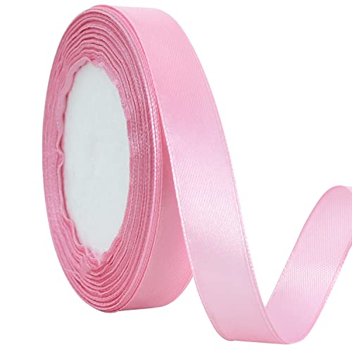 TONIFUL 15 mmx22 m rosa Satinband, breite feste Stoffbänder für Hochzeit, Auto, Schneiden, Zeremonie, große Öffnung, Stuhlschärpe, Haarnähen, Handwerk, Geschenkverpackung, Hochzeit, Party, Dekoration TONIFUL 15 mmx22 m rosa Satinband, breite feste Stoffbänder für Hochzeit, Auto, Schneiden, Zeremonie, große Öffnung, Stuhlschärpe, Haarnähen, Handwerk, Geschenkverpackung, Hochzeit, Party, Dekoration von TONIFUL