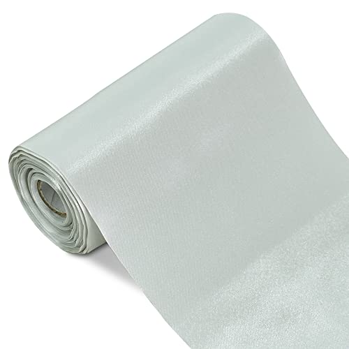 TONIFUL 15.2 cmx22 m breites, silbernes Satinband, massives Stoffband zum Schneiden, Nähen, Zeremonien, Partys, Dekoration, Stuhlschärpe, Tischläufer, Innen- und Außenbereich, Hofdekoration TONIFUL 15.2 cmx22 m breites, silbernes Satinband, massives Stoffband zum Schneiden, Nähen, Zeremonien, Partys, Dekoration, Stuhlschärpe, Tischläufer, Innen- und Außenbereich, Hofdekoration von TONIFUL
