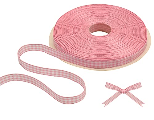 TONIFUL 1cm breites Hellrosa Gingham-Band, Bastelband, 45 m für Geschenkverpackungen, Valentinstag, Haar-Accessoires, DIY-Geburtstag, Party, Weihnachten, Hochzeit, Dekoration, Nähen TONIFUL 1cm breites Hellrosa Gingham-Band, Bastelband, 45 m für Geschenkverpackungen, Valentinstag, Haar-Accessoires, DIY-Geburtstag, Party, Weihnachten, Hochzeit, Dekoration, Nähen von TONIFUL