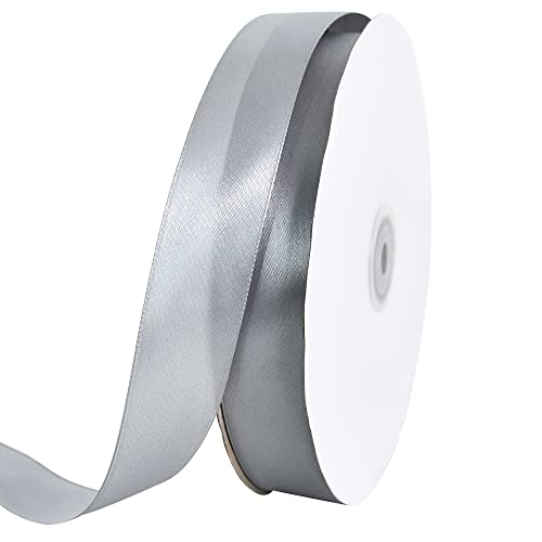 TONIFUL 2.5 cmx91.4 m silberfarbenes Satinband, dünnes einfarbiges Satinband zum Verpacken von Geschenken, Basteln, Haarschleifen, Hochzeitsparty-Dekoration, Blumensträuße, Weihnachten TONIFUL 2.5 cmx91.4 m silberfarbenes Satinband, dünnes einfarbiges Satinband zum Verpacken von Geschenken, Basteln, Haarschleifen, Hochzeitsparty-Dekoration, Blumensträuße, Weihnachten von TONIFUL
