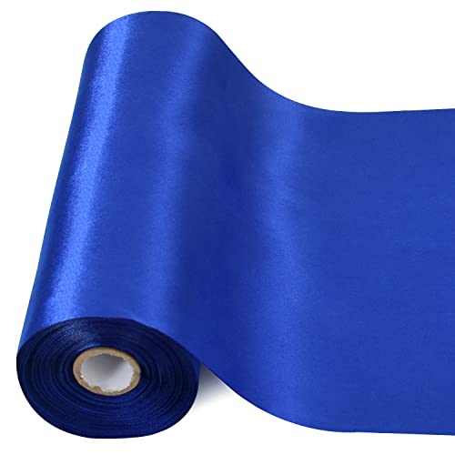 TONIFUL 20,3 cm x 20,3 m extra breites großes königsblaues Satinband, solide Stoffbänder für Tür, Baum, Zuhause, draußen, Schleifen, Dekoration, Schneidezeremonie, Set, große Öffnung, Stuhlschärpen, TONIFUL 20,3 cm x 20,3 m extra breites großes königsblaues Satinband, solide Stoffbänder für Tür, Baum, Zuhause, draußen, Schleifen, Dekoration, Schneidezeremonie, Set, große Öffnung, Stuhlschärpen, von TONIFUL
