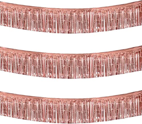 TONIFUL 3-Pakete Metallic Folie Fringe Girlande Rose Gold Wand Hängende Lametta Fringe Banner für Auto Parade Schwimmt Brautdusche Hochzeit Geburtstag Oster Graduation TONIFUL 3-Pakete Metallic Folie Fringe Girlande Rose Gold Wand Hängende Lametta Fringe Banner für Auto Parade Schwimmt Brautdusche Hochzeit Geburtstag Oster Graduation von TONIFUL