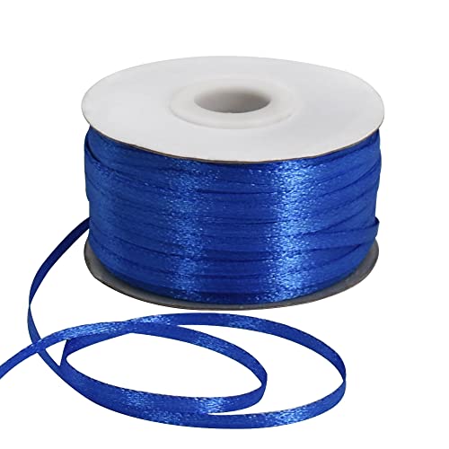 TONIFUL 3 mm x 180 m, königsblau, dünne, solide Satinbandspule, doppelseitig gewebte Bänder aus Polyesterstoff zum Basteln, zum Aufhängen von Etiketten, Einladungskarten, Luftballons, Blumenstrauß, Ha TONIFUL 3 mm x 180 m, königsblau, dünne, solide Satinbandspule, doppelseitig gewebte Bänder aus Polyesterstoff zum Basteln, zum Aufhängen von Etiketten, Einladungskarten, Luftballons, Blumenstrauß, Ha von TONIFUL