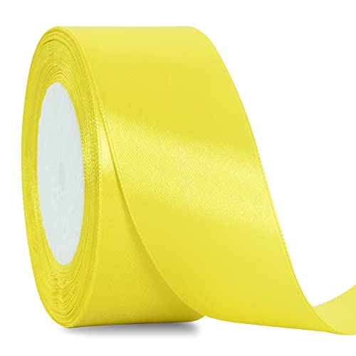 TONIFUL 4 cm x 22 m breit, zitronengelbes Satinband, für Hochzeit, Auto, Dekoration, Stuhl, Schärpe, Basteln, Geschenkverpackungen, Schneiden, Zeremonien,Tischschleifen, Blumen,Nähen, Party-Dekoration TONIFUL 4 cm x 22 m breit, zitronengelbes Satinband, für Hochzeit, Auto, Dekoration, Stuhl, Schärpe, Basteln, Geschenkverpackungen, Schneiden, Zeremonien,Tischschleifen, Blumen,Nähen, Party-Dekoration von TONIFUL