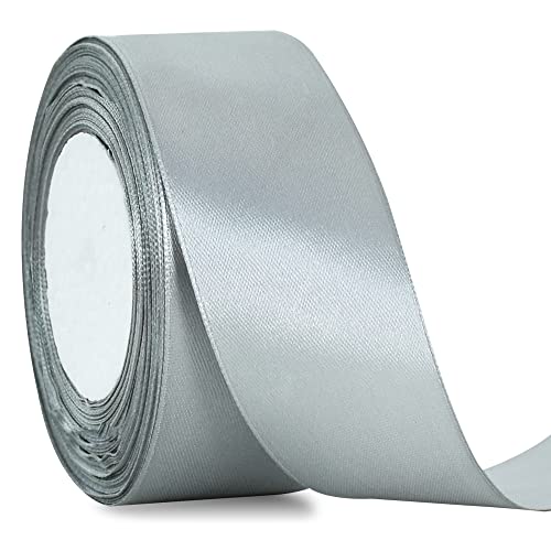 TONIFUL 4 cmx22 m breites, silberfarbenes Satinband, massives Stoffband für Hochzeit, Auto, Dekoration, Stuhl, Schärpe, Basteln, Geschenkverpackungen, Schneiden, florales Nähen, Party-Dekoration TONIFUL 4 cmx22 m breites, silberfarbenes Satinband, massives Stoffband für Hochzeit, Auto, Dekoration, Stuhl, Schärpe, Basteln, Geschenkverpackungen, Schneiden, florales Nähen, Party-Dekoration von TONIFUL