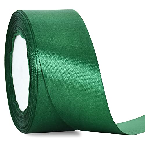 TONIFUL 4 cmx22 m breites dunkelgrünes Satinband, feste Stoffbänder für Hochzeit, Auto, Dekoration, Stuhl, Schärpe, Basteln, Geschenkverpackungen, Schneiden, Zeremonien, Nähen, Party-Dekoration TONIFUL 4 cmx22 m breites dunkelgrünes Satinband, feste Stoffbänder für Hochzeit, Auto, Dekoration, Stuhl, Schärpe, Basteln, Geschenkverpackungen, Schneiden, Zeremonien, Nähen, Party-Dekoration von TONIFUL