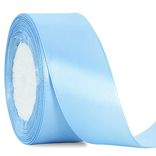 TONIFUL 4 cmx22 m breites hellblaues Satinband, feste Stoffbänder für Hochzeit, Auto, Dekoration, Stuhl, Schärpe, Basteln, Geschenkverpackungen, Schneiden, Zeremonien, Nähen, Party-Dekoration TONIFUL 4 cmx22 m breites hellblaues Satinband, feste Stoffbänder für Hochzeit, Auto, Dekoration, Stuhl, Schärpe, Basteln, Geschenkverpackungen, Schneiden, Zeremonien, Nähen, Party-Dekoration von TONIFUL