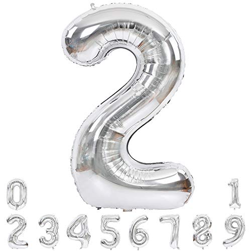TONIFUL JBNG Number balloon 2 Silver, Acrylic von TONIFUL