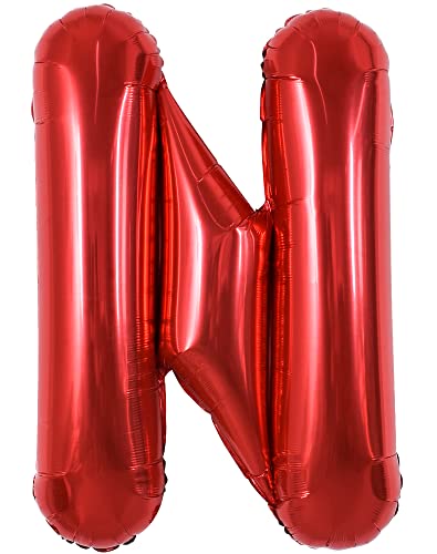 TONIFUL 40 Zoll große leuchtend rote Buchstabenballons A-Z, riesige Heliumfolie großer Buchstabe N Ballon für Geburtstagsfeier Jahrestag Hochzeit Dekoration. TONIFUL 40 Zoll große leuchtend rote Buchstabenballons A-Z, riesige Heliumfolie großer Buchstabe N Ballon für Geburtstagsfeier Jahrestag Hochzeit Dekoration. von TONIFUL