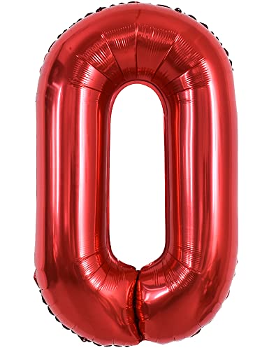 TONIFUL 40 Zoll große leuchtend rote Buchstabenballons A-Z, riesige Heliumfolie großer Buchstabe O Ballon für Geburtstagsfeier Jahrestag Hochzeit Dekoration. von TONIFUL