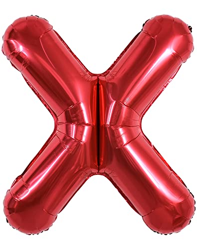 TONIFUL 40 Zoll große leuchtend rote Buchstabenballons A-Z, riesige Heliumfolie großer Buchstabe X Ballon für Geburtstagsfeier Jahrestag Hochzeit Dekoration. TONIFUL 40 Zoll große leuchtend rote Buchstabenballons A-Z, riesige Heliumfolie großer Buchstabe X Ballon für Geburtstagsfeier Jahrestag Hochzeit Dekoration. von TONIFUL