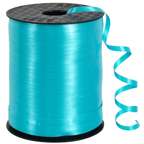 457 m Ringelband, Ballonband für Kunst und Handwerk, Dekoration, Geschenkverpackung, Bänder und Schleifen für Hochzeit, Weihnachten, Neujahr, Geburtstag, Abschlussbedarf (Blaugrün) von TONIFUL