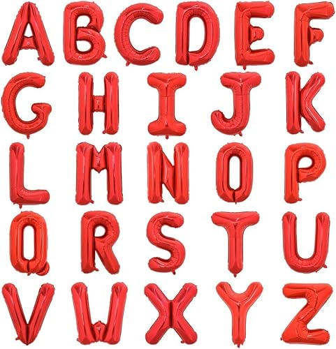TONIFUL 52 Stück 16 Zoll Rot Buchstabe A-Z Ballons Benutzerdefinierte Phrase Mylar Folie Alphabet Erstellen Sie Ihr Eigenes Banner für Geburtstag Jubiläum Feier Graduierung Party Supplies TONIFUL 52 Stück 16 Zoll Rot Buchstabe A-Z Ballons Benutzerdefinierte Phrase Mylar Folie Alphabet Erstellen Sie Ihr Eigenes Banner für Geburtstag Jubiläum Feier Graduierung Party Supplies von TONIFUL