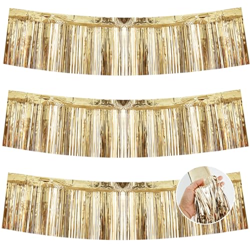 TONIFUL Fransengirlande aus Metallfolie, Champagnerfarben, goldfarben, Wandbehang, Lametta-Fransenbanner für Auto-Parade, Brautparty, Hochzeit, Geburtstag, Ostern, Abschlussfeier, Urlaub, TONIFUL Fransengirlande aus Metallfolie, Champagnerfarben, goldfarben, Wandbehang, Lametta-Fransenbanner für Auto-Parade, Brautparty, Hochzeit, Geburtstag, Ostern, Abschlussfeier, Urlaub, von TONIFUL