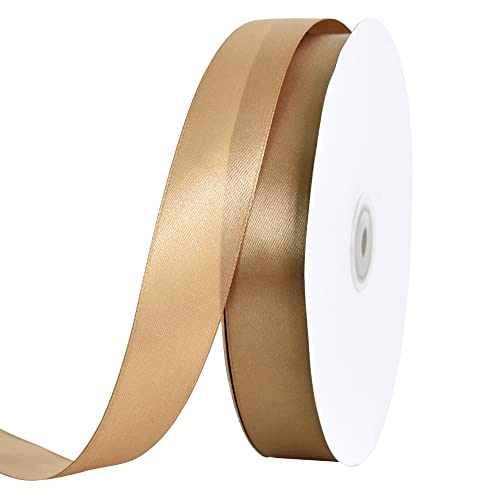 Satin Geschenkband Goldband 2,5cm x 91m, 1 Rolle Schleifenband für Geschenkverpackung und Partydekoration, Hochwertiges Geschenkband für Weihnachtsgeschenke Geburtstagsparty Satin Geschenkband Goldband 2,5cm x 91m, 1 Rolle Schleifenband für Geschenkverpackung und Partydekoration, Hochwertiges Geschenkband für Weihnachtsgeschenke Geburtstagsparty von TONIFUL