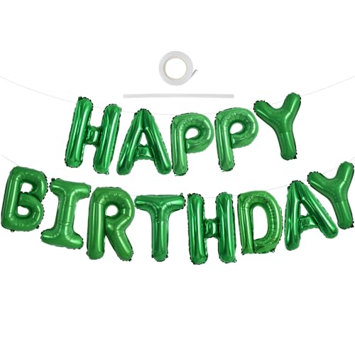 TONIFUL Grün Happy Birthday Ballon Girlande,16 Zoll Grün Folie Happy Birthday Folienballon Luftballon Geburtstagsballon Banner Helium Ballon für Geburtstag Party, Geburtstagsbanner TONIFUL Grün Happy Birthday Ballon Girlande,16 Zoll Grün Folie Happy Birthday Folienballon Luftballon Geburtstagsballon Banner Helium Ballon für Geburtstag Party, Geburtstagsbanner von TONIFUL
