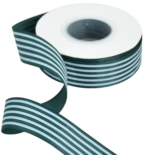 TONIFUL Grün-weiß gestreiftes Band, 2,5 cm breit, Stoff-Ripsbänder, 22,8 m Rolle für Geschenkverpackungen, Valentinstag, DIY-Haar-Accessoires, Basteln, Party, Urlaub, Hochzeit, Weihnachten,, 1 inch TONIFUL Grün-weiß gestreiftes Band, 2,5 cm breit, Stoff-Ripsbänder, 22,8 m Rolle für Geschenkverpackungen, Valentinstag, DIY-Haar-Accessoires, Basteln, Party, Urlaub, Hochzeit, Weihnachten,, 1 inch von TONIFUL