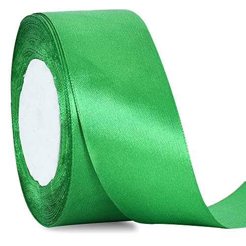 TONIFUL 4 cm x 22 m breites,Grün Satinband, Feste Stoffbänder für Hochzeit, Auto,Dekoration, Basteln, Geschenkverpackungen, Schneiden, Zeremonien, Tischschleifen,florales Nähen, Party-Dekoration TONIFUL 4 cm x 22 m breites,Grün Satinband, Feste Stoffbänder für Hochzeit, Auto,Dekoration, Basteln, Geschenkverpackungen, Schneiden, Zeremonien, Tischschleifen,florales Nähen, Party-Dekoration von TONIFUL
