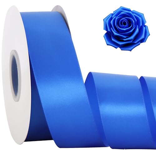 TONIFUL Königsblaues Satinband, 3,8 cm x 45,7 m, solides Stoffband für Geschenkverpackungen, Blumensträuße, Schleifen und Bastelarbeiten, Weihnachten, Valentinstag, Geburtstag, Hochzeit und TONIFUL Königsblaues Satinband, 3,8 cm x 45,7 m, solides Stoffband für Geschenkverpackungen, Blumensträuße, Schleifen und Bastelarbeiten, Weihnachten, Valentinstag, Geburtstag, Hochzeit und von TONIFUL