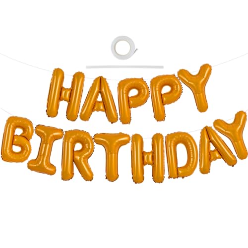 TONIFUL Licht Orange Happy Birthday Ballon Girlande,16 Zoll Licht Orange Folie Happy Birthday Folienballon Luftballon Geburtstagsballon Banner Helium Ballon für Geburtstag Party, Geburtstagsbanner TONIFUL Licht Orange Happy Birthday Ballon Girlande,16 Zoll Licht Orange Folie Happy Birthday Folienballon Luftballon Geburtstagsballon Banner Helium Ballon für Geburtstag Party, Geburtstagsbanner von TONIFUL