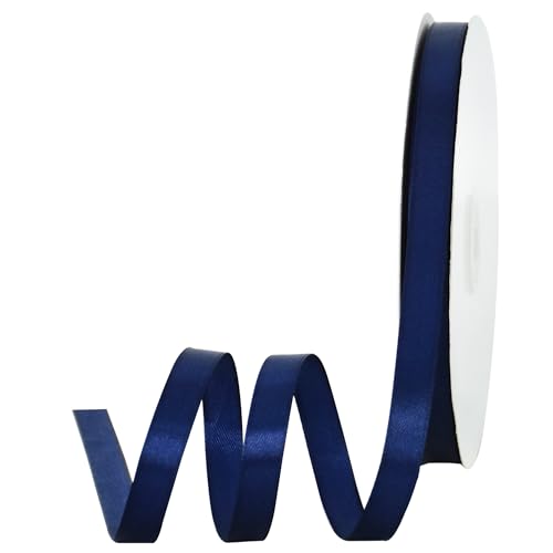TONIFUL Marineblaues Satinband, 1,27 cm x 91,4 m, dünnes festes Stoffband für Einladungen, Geschenkverpackungen, Schleifen, Basteln, Blumensträuße, Valentinstag, Hochzeit, Party-Dekoration TONIFUL Marineblaues Satinband, 1,27 cm x 91,4 m, dünnes festes Stoffband für Einladungen, Geschenkverpackungen, Schleifen, Basteln, Blumensträuße, Valentinstag, Hochzeit, Party-Dekoration von TONIFUL
