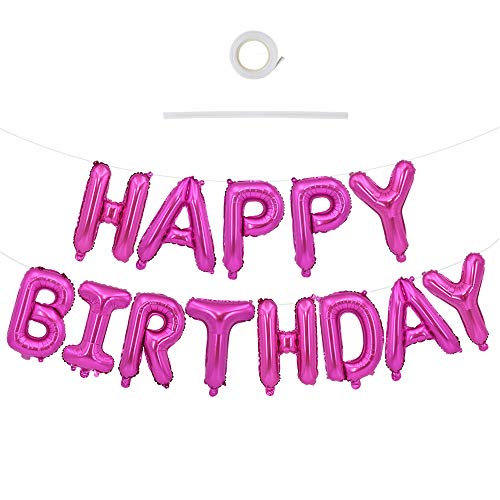 TONIFUL Rosenrot Happy Birthday Ballon Girlande,16 Zoll Rosenrot Folie Happy Birthday Folienballon Luftballon Geburtstagsballon Banner Helium Ballon für Geburtstag Party, Geburtstagsbanner TONIFUL Rosenrot Happy Birthday Ballon Girlande,16 Zoll Rosenrot Folie Happy Birthday Folienballon Luftballon Geburtstagsballon Banner Helium Ballon für Geburtstag Party, Geburtstagsbanner von TONIFUL