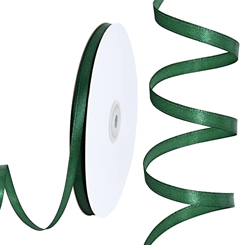 TONIFUL Satinband, 0,6 cm x 91,4 m, Smaragdgrün, Weihnachtsgrün, dünnes, einfarbiges Satinband für Geschenkverpackungen, Basteln, Haarschleifen, Hochzeitsdekoration, Einladungskarten TONIFUL Satinband, 0,6 cm x 91,4 m, Smaragdgrün, Weihnachtsgrün, dünnes, einfarbiges Satinband für Geschenkverpackungen, Basteln, Haarschleifen, Hochzeitsdekoration, Einladungskarten von TONIFUL