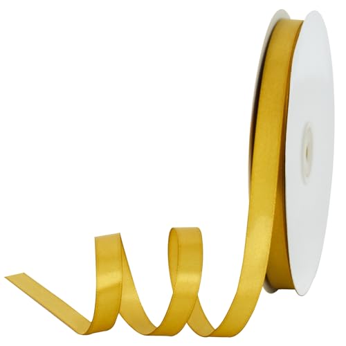 TONIFUL Satinband, 1,27 cm x 91,4 m, dunkelgoldfarben, dünnes festes Stoffband für Einladungen, Geschenkverpackungen, Schleifen, Basteln, Blumensträuße, Valentinstag, Hochzeit, Party-Dekoration TONIFUL Satinband, 1,27 cm x 91,4 m, dunkelgoldfarben, dünnes festes Stoffband für Einladungen, Geschenkverpackungen, Schleifen, Basteln, Blumensträuße, Valentinstag, Hochzeit, Party-Dekoration von TONIFUL