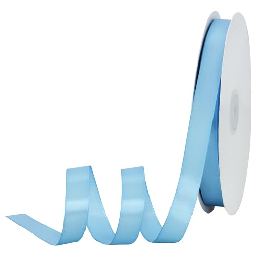 TONIFUL Satinband, 1,6 cm x 91,4 m, himmelblau, dünn, solide Frabic-Bänder zum Nähen, Basteln, Schleifen, Geschenkverpackungen, Einladungskarten, Hochzeitsfeier, Valentinstagsdekoration TONIFUL Satinband, 1,6 cm x 91,4 m, himmelblau, dünn, solide Frabic-Bänder zum Nähen, Basteln, Schleifen, Geschenkverpackungen, Einladungskarten, Hochzeitsfeier, Valentinstagsdekoration von TONIFUL