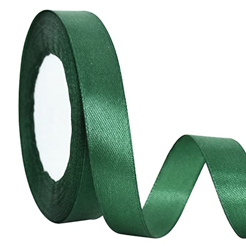 TONIFUL Satinband, 15 mmx22 m, Dunkelgrün, breit, massives Stoffband für Hochzeit, Auto, Schneiden, Zeremonie, große Öffnung, Stuhlschärpe, Haarnähen, Handwerk, Geschenkverpackung, Party, Dekoration TONIFUL Satinband, 15 mmx22 m, Dunkelgrün, breit, massives Stoffband für Hochzeit, Auto, Schneiden, Zeremonie, große Öffnung, Stuhlschärpe, Haarnähen, Handwerk, Geschenkverpackung, Party, Dekoration von TONIFUL