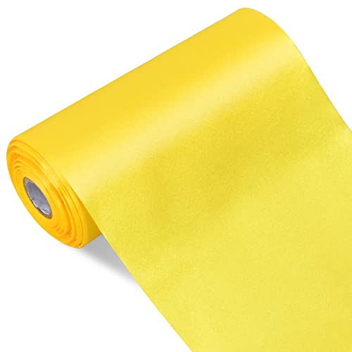 TONIFUL Satinband, 15.2 cmx22 m, breit, zitronengelb, massives Stoffband zum Schneiden, Nähen, Zeremonien, Partys, Dekoration, Stuhl, Schärpe, Tischläufer, Innen- und Außenbereich, Hofdekoration TONIFUL Satinband, 15.2 cmx22 m, breit, zitronengelb, massives Stoffband zum Schneiden, Nähen, Zeremonien, Partys, Dekoration, Stuhl, Schärpe, Tischläufer, Innen- und Außenbereich, Hofdekoration von TONIFUL