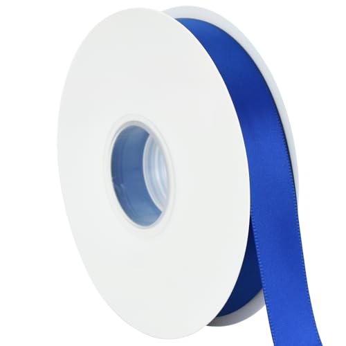 TONIFUL Satinband, 2,2 cm x 45,7 m, Königsblau, dünnes festes Stoffband für Geschenkverpackungen, Blumensträuße, Schleifen und Bastelarbeiten, Weihnachten, Valentinstag, Geburtstag, Hochzeit und TONIFUL Satinband, 2,2 cm x 45,7 m, Königsblau, dünnes festes Stoffband für Geschenkverpackungen, Blumensträuße, Schleifen und Bastelarbeiten, Weihnachten, Valentinstag, Geburtstag, Hochzeit und von TONIFUL