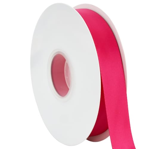 TONIFUL Satinband, 2,2 cm x 45,7 m, dünnes, solides Stoffband für Geschenkverpackungen, Blumensträuße, Schleifen und Bastelarbeiten, Weihnachten, Valentinstag, Geburtstag, Hochzeit und TONIFUL Satinband, 2,2 cm x 45,7 m, dünnes, solides Stoffband für Geschenkverpackungen, Blumensträuße, Schleifen und Bastelarbeiten, Weihnachten, Valentinstag, Geburtstag, Hochzeit und von TONIFUL