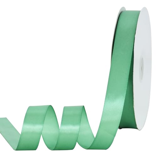 Toniful Satinband, dünne, einfarbige Stoffbänder für Geschenkverpackungen, Bastelarbeiten, Schleifen, Einladungen, Blumensträuße, Weihnachts-, Hochzeitsfeier-, Valentinstagsdekoration, 2,2 cm x 91 m von TONIFUL