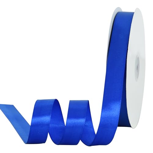 Satin Geschenkband Königsblau 2cm x 91m, 1 Rolle Schleifenband für Geschenkverpackung und Partydekoration, Hochwertiges Geschenkband für Weihnachtsgeschenke Geburtstagsparty Satin Geschenkband Königsblau 2cm x 91m, 1 Rolle Schleifenband für Geschenkverpackung und Partydekoration, Hochwertiges Geschenkband für Weihnachtsgeschenke Geburtstagsparty von TONIFUL