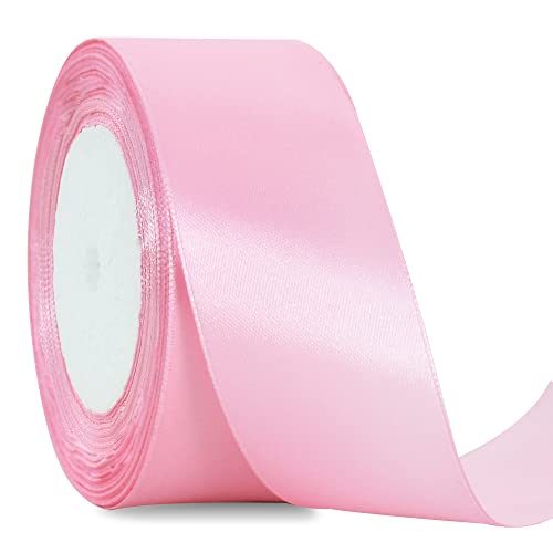 TONIFUL 4 cm x 22 m breites rosa Satinband, solide Stoffbänder für Hochzeit, Auto, Dekoration, Stuhlschärpe, Basteln, Geschenkverpackung, Schneiden, Zeremonie, Tischschleifen, Blumennähen, TONIFUL 4 cm x 22 m breites rosa Satinband, solide Stoffbänder für Hochzeit, Auto, Dekoration, Stuhlschärpe, Basteln, Geschenkverpackung, Schneiden, Zeremonie, Tischschleifen, Blumennähen, von TONIFUL