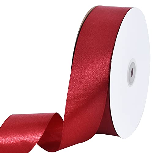 TONIFUL Satinband, 40 mmx91.4 m, dunkelrot, weinrot, breites Satinband, solides Stoffband für Geschenkverpackungen, Stuhlschärpe, Valentinstag, Hochzeit, Geburtstag, Party, Dekoration, Basteln, Nähen TONIFUL Satinband, 40 mmx91.4 m, dunkelrot, weinrot, breites Satinband, solides Stoffband für Geschenkverpackungen, Stuhlschärpe, Valentinstag, Hochzeit, Geburtstag, Party, Dekoration, Basteln, Nähen von TONIFUL