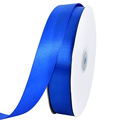 TONIFUL Satinband, dünnes, einfarbiges Satinband für Geschenkverpackungen, Basteln, Haarschleifen, Hochzeitsdekoration, Einladungskarten, Blumensträuße, Weihnachten, 2,5 cm x 91,4 m, Königsblau TONIFUL Satinband, dünnes, einfarbiges Satinband für Geschenkverpackungen, Basteln, Haarschleifen, Hochzeitsdekoration, Einladungskarten, Blumensträuße, Weihnachten, 2,5 cm x 91,4 m, Königsblau von TONIFUL