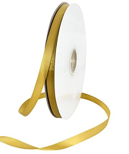 TONIFUL Satinband Dunkelgold 10mm, 91 Meters Dekoration Geschenkband Fein Schleifenband, Stoffband für Hochzeit, Taufe und Geburtstag Geschenke Der Valentinstag Verpackung von Geschenken TONIFUL Satinband Dunkelgold 10mm, 91 Meters Dekoration Geschenkband Fein Schleifenband, Stoffband für Hochzeit, Taufe und Geburtstag Geschenke Der Valentinstag Verpackung von Geschenken von TONIFUL
