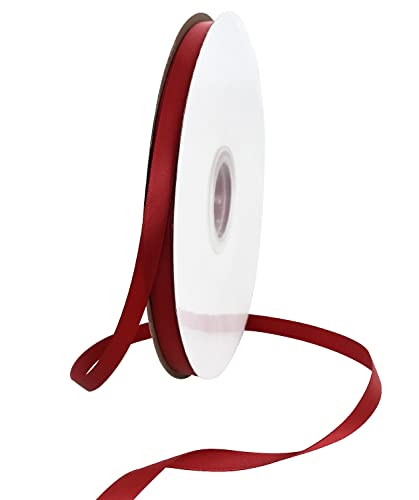 TONIFUL Satinband Dunkelrot 10mm, 91 Meters Dekoration Geschenkband Fein Schleifenband, Stoffband für Hochzeit, Taufe und Geburtstag Geschenke Der Valentinstag Verpackung von Geschenken TONIFUL Satinband Dunkelrot 10mm, 91 Meters Dekoration Geschenkband Fein Schleifenband, Stoffband für Hochzeit, Taufe und Geburtstag Geschenke Der Valentinstag Verpackung von Geschenken von TONIFUL