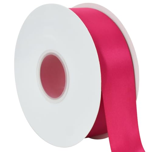 TONIFUL Satinband für Geschenkverpackungen, Blumensträuße, Schleifen und Bastelarbeiten, Weihnachten, Valentinstag, Geburtstag, Hochzeit und Party-Dekoration, 3,8 cm x 45,7 m, Hot Pink TONIFUL Satinband für Geschenkverpackungen, Blumensträuße, Schleifen und Bastelarbeiten, Weihnachten, Valentinstag, Geburtstag, Hochzeit und Party-Dekoration, 3,8 cm x 45,7 m, Hot Pink von TONIFUL