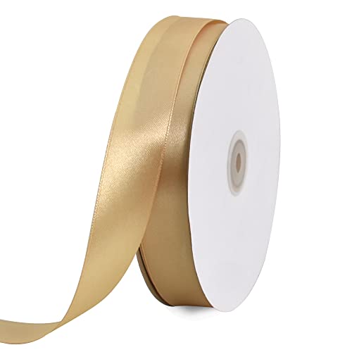 TONIFUL Satinband golden 25mm, 91 Meters Dekoration Geschenkband Fein Schleifenband, Stoffband für Hochzeit, Taufe und Geburtstag Geschenke Der Valentinstag Verpackung von Geschenken TONIFUL Satinband golden 25mm, 91 Meters Dekoration Geschenkband Fein Schleifenband, Stoffband für Hochzeit, Taufe und Geburtstag Geschenke Der Valentinstag Verpackung von Geschenken von TONIFUL