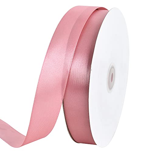 Toniful Satinband, dünnes, einfarbiges Satinband für Geschenkverpackungen, Basteln, Haarschleifen, Hochzeitsdekoration, Einladungskarten, Blumensträuße, Weihnachten, 2,5 cm x 91 m, Rotgold Toniful Satinband, dünnes, einfarbiges Satinband für Geschenkverpackungen, Basteln, Haarschleifen, Hochzeitsdekoration, Einladungskarten, Blumensträuße, Weihnachten, 2,5 cm x 91 m, Rotgold von TONIFUL