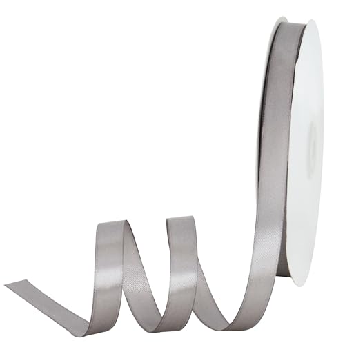 Toniful Satinband, dünnes, einfarbiges Stoffband für Einladungen, Geschenkverpackungen, Schleifenherstellung, Blumensträuße, Valentinstags-, Hochzeits-, Party-Dekoration, 1,27 cm x 91 m, Silberfarben Toniful Satinband, dünnes, einfarbiges Stoffband für Einladungen, Geschenkverpackungen, Schleifenherstellung, Blumensträuße, Valentinstags-, Hochzeits-, Party-Dekoration, 1,27 cm x 91 m, Silberfarben von TONIFUL