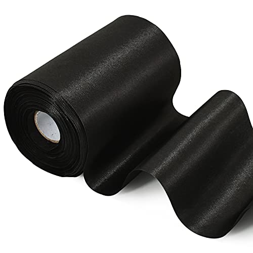 TONIFUL breites schwarzes Satinband, 10,2 cm x 22 m, großes Band zum Schneiden von Zeremonien, zum Öffnen von Stuhl, Haaren, Autoschleifen TONIFUL breites schwarzes Satinband, 10,2 cm x 22 m, großes Band zum Schneiden von Zeremonien, zum Öffnen von Stuhl, Haaren, Autoschleifen von TONIFUL