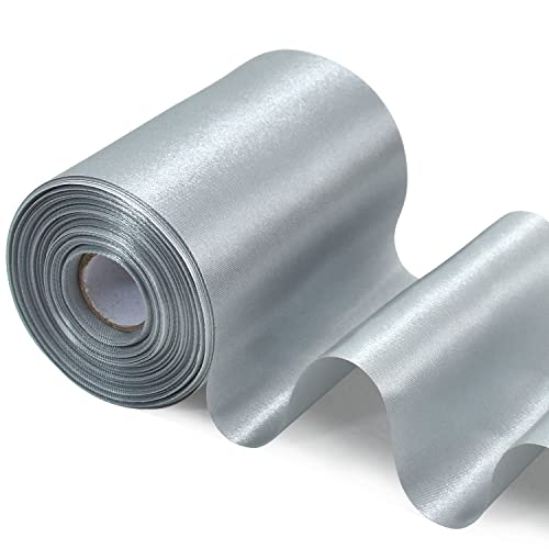 TONIFUL breites silbernes Satinband, 10,2 cm x 22 m, band breit geschenkband große schleife satinband für Partydekoration Stuhl Hochzeit Der Valentinstag TONIFUL breites silbernes Satinband, 10,2 cm x 22 m, band breit geschenkband große schleife satinband für Partydekoration Stuhl Hochzeit Der Valentinstag von TONIFUL